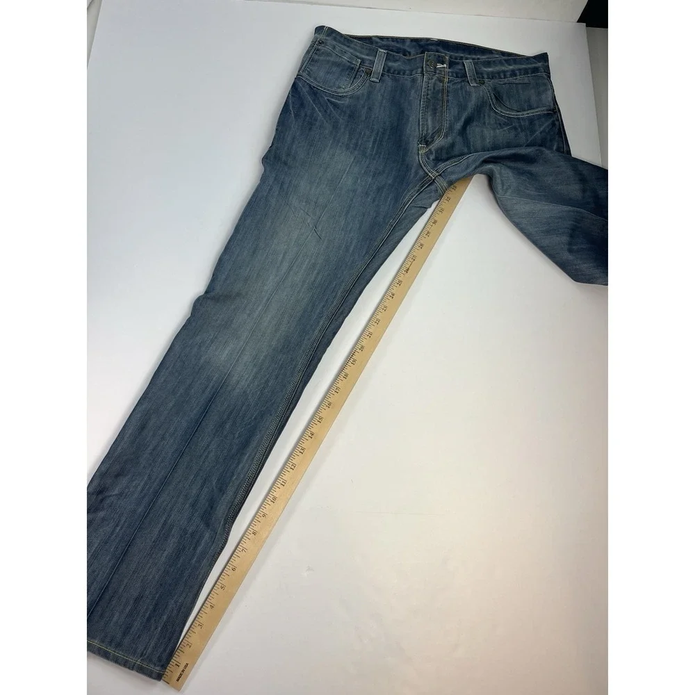 VTG Levi's 514 Jeans Mens 34x32 Blue Denim Slim Straight Grunge Flap Pocket Y2K